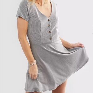Daytrip women’s Gray V-Neck Mini Sundress